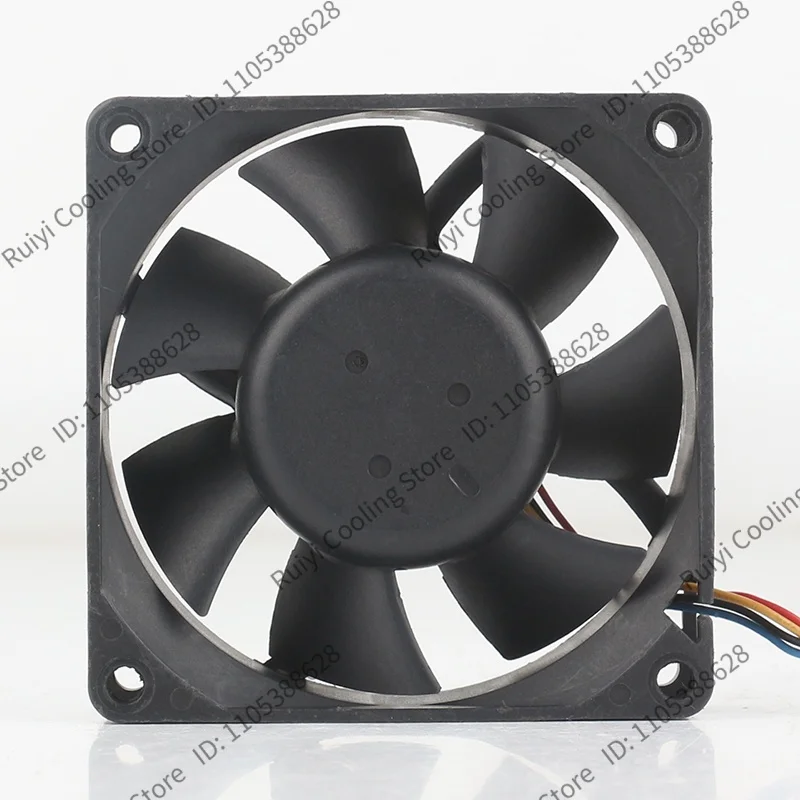 Фото Вентилятор охлаждения Delta DC12V 0.56A AC EC 7025 70X70X25MM 7CM 4-проводной с контролем температуры, высокий объем воздуха, для корпуса AFB0712VH-AJ76 №3