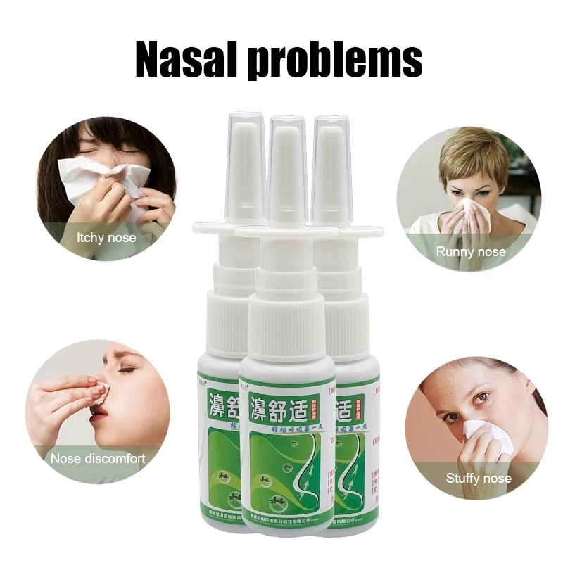 

3Pcs Natural Herbal Nose Spray For Rhinitis And Sinusitis Nasal Drops Make Your Nose More Comfortable For Human Health Care