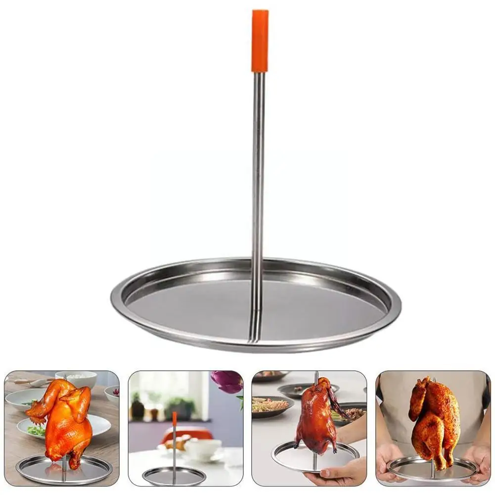

Steel Vertical Skewer Barbecue Spike Poultry Hanger Bbq Roasting Skewer Spikes Brazilian Meat Grilling Rack Stand Spit U0b3