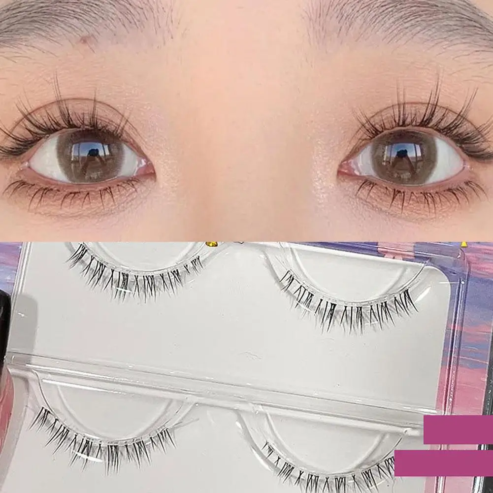 

5/1Pair Faiccia 3D Soft Eyelashes Transparent Terrier Makeup Eyelash Eyelashes False Supplies Products Super Nautral Wholes O2R5