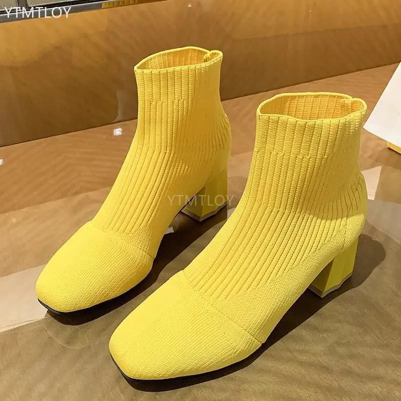 

2022 женские, на высоком каблуке, зимние, эластичные, дышащие