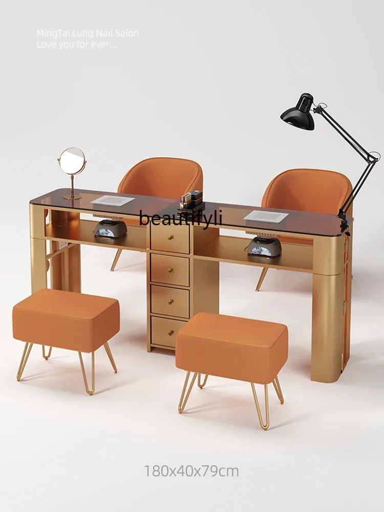 Стеклянный стол для маникюра