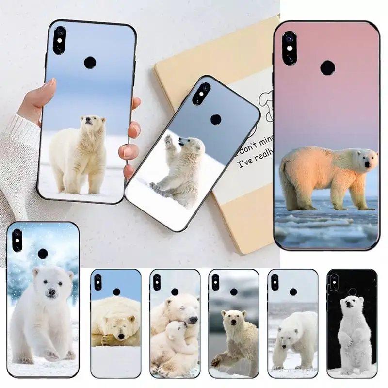 

Polar bear white animal Phone Case For Xiaomi Redmi note 7 8 9 11 t s 10 A pro lite funda shell coque cover