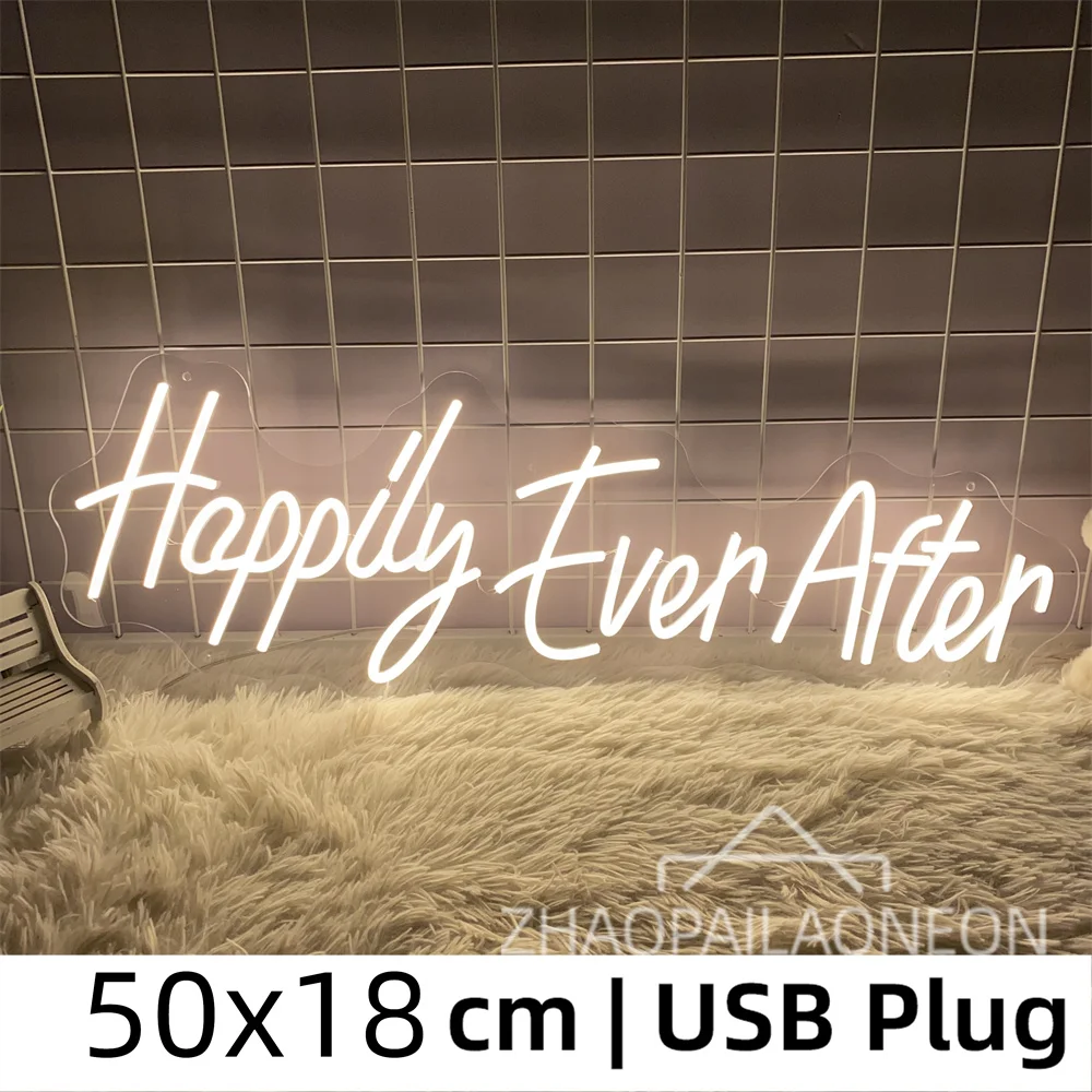 

Неоновая вывеска Happily Ever After ZHAOPAILAO NEON USB