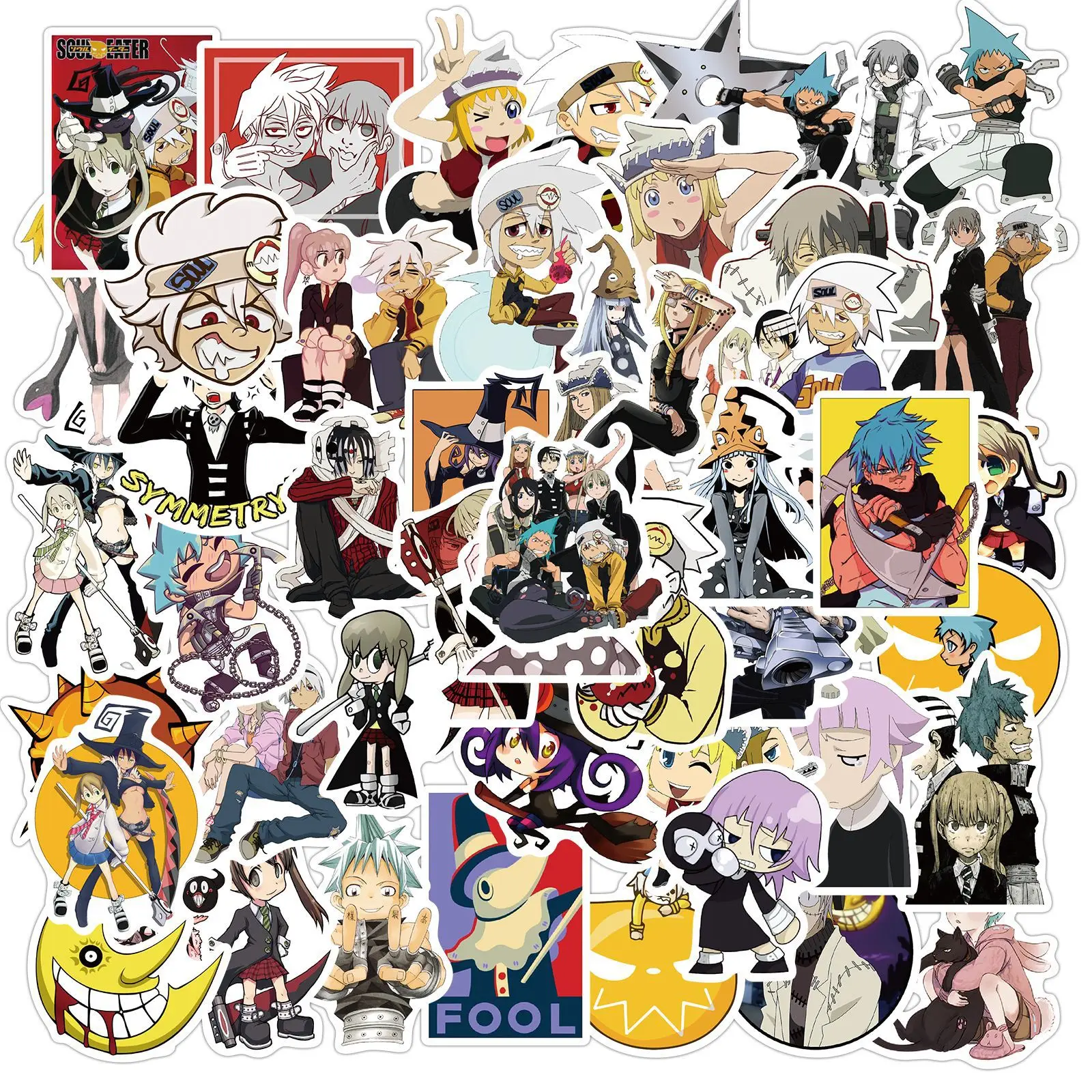 

10/50/100Pcs/Lot Anime Stickers Soul Eater For Helmet DIY Bike Guitar Skate Notebook Stationery Decal Graffiti Sticker