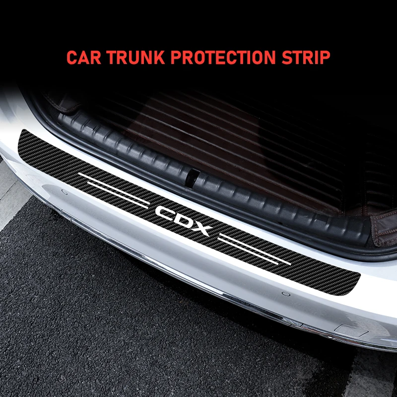 

Car Trunk Door Sill Plate Rear Bumper Guard Protection Pad Waterproof Decals Stickers For Acura CDX Anti-scratch Interior