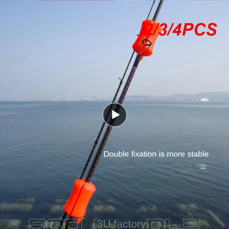 

2/3/4PCS Waterproof Rod Retractor Silicone Fishing Rod Holder Fishing Rod Stopper Luya Rod Beam Mini Fishing Accessories