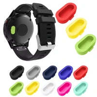 1pc silicone smart watch charger port cover for garmin vivoactive 3 forerunner 245 945 fenix 5 protector anti dust plug case
