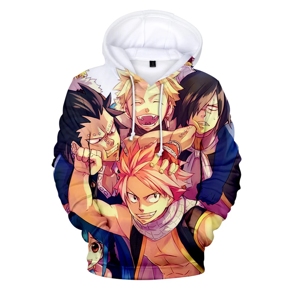FAIRY TAIL Anime Loose Clothing Tops Hoodie Fashion Coats Men's Women's 3D Hoodies Streetwear Pullover Youthful Child Couples |