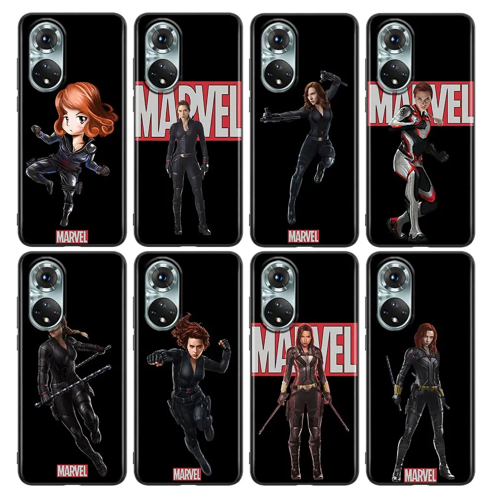 

Black Widow Marvel Phone Case for Honor X8 60 8X 9X 50 30i 21i 20 9A Play Nova 8i 9 SE Y60 Magic4 Pro Lite Silicone Case