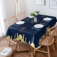 2022 ramadan party muslim eid al fitr sequined tablecloth decoration household waterproof table linen