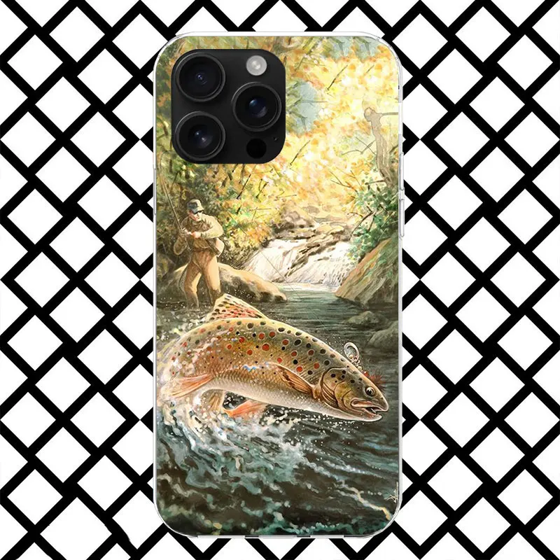 Фото Чехол для телефона «Hunting Fishing Man» для iPhone 17 Air 16 16E 15 14 Plus 13 Mini 12 11 Pro Max 7 8 + SE 2020 Soft Cover Fundas №5