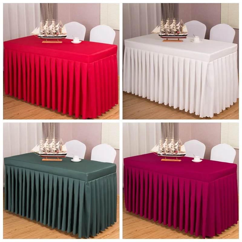

Meeting the tablecloth rectangular table skirt red table cloth_ Jes1620