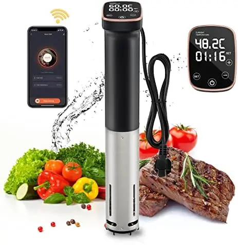 

Vide Machine, Sous Vide Cooker 1100W, Immersion Circulator Cooker with Touch Control, Accurate Temperature, Time Control and Fas
