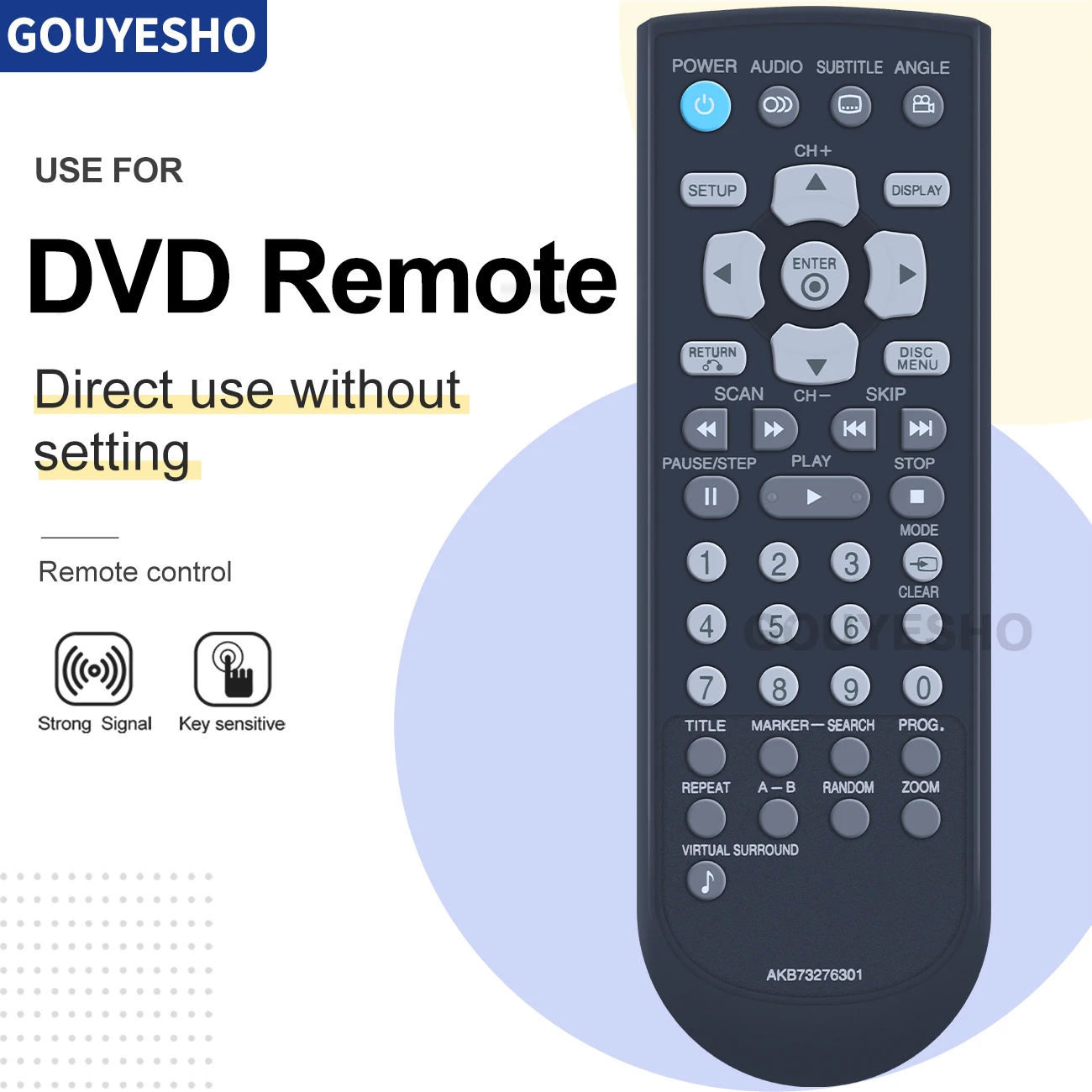Новый пульт дистанционного управления AKB73276301 для портативного DVD-плеера DP670D DP671D