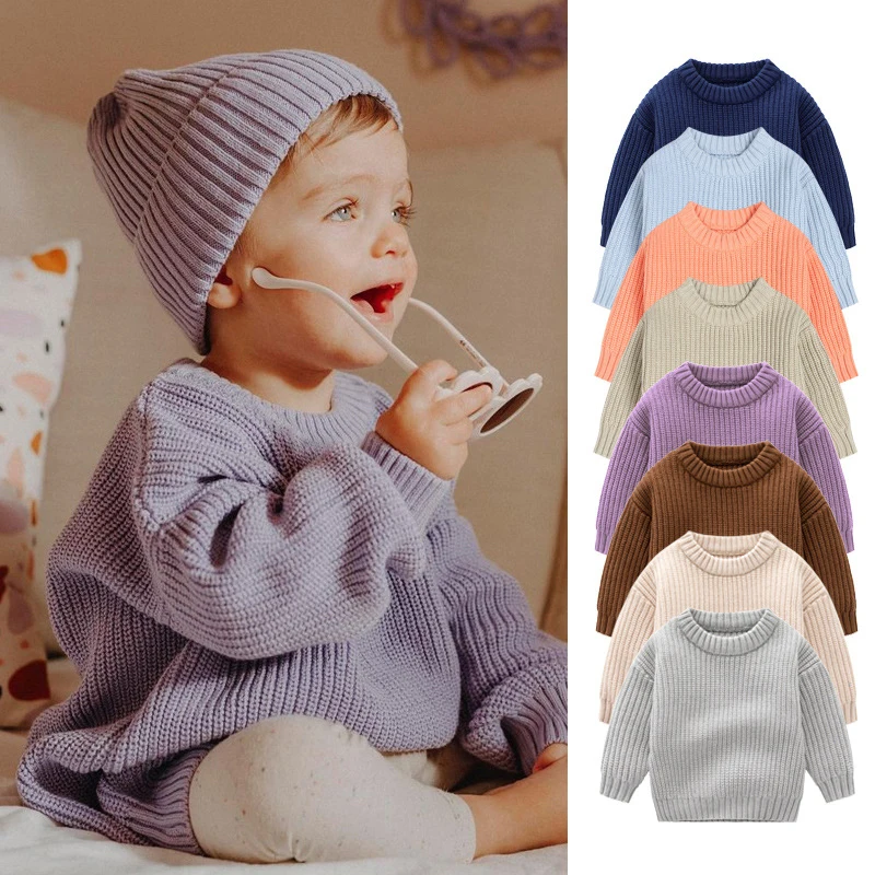 

Осенние детские свитера, Детская вязаная одежда, детские вязаные пуловеры, топы, свитеры для маленьких девочек и мальчиков, детские свитеры, свитер карамельного цвета