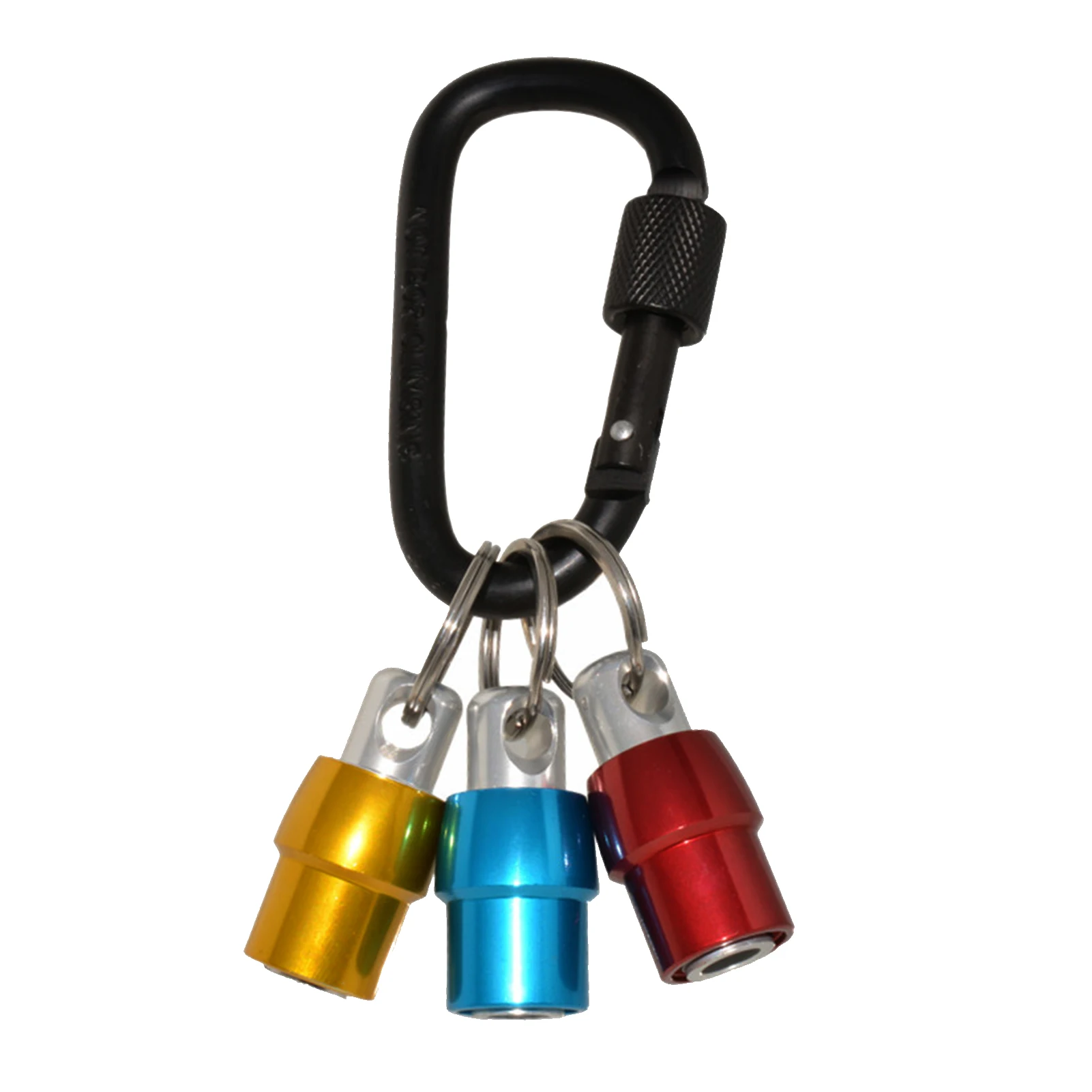 

3pcs Universal Portable Hex Shank Keychain Adapter Fast Change Durable Aluminum Alloy Extension Bar Screwdriver Bits Holder