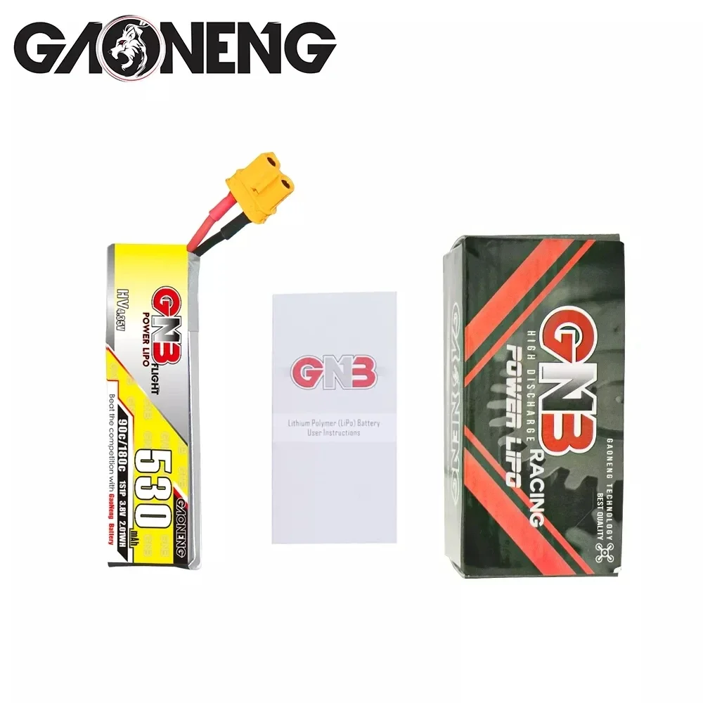 5 шт. GAONENG GNB 530 мАч 1S1P 3 8 В 90C Lipo аккумулятор с разъемом XT30/PH2.0/GNB27 для мини-квадронов
