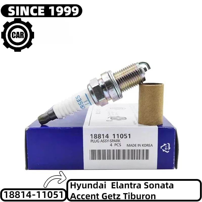 4 шт. 18814-11051 BKR5ES11 иридиевая свеча зажигания для Hyundai Elantra Sonata Accent Getz Tiburon 18814 11051 BKR5ES-11