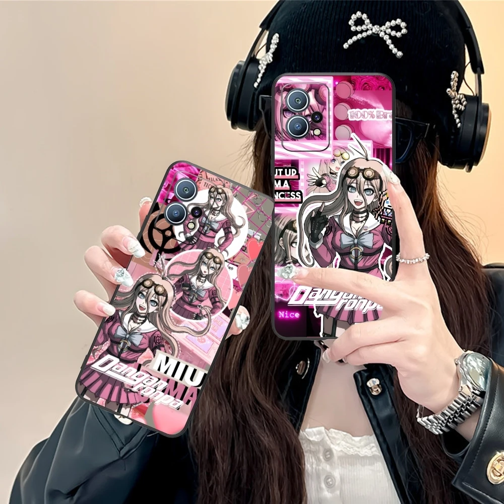 Мягкий черный чехол для телефона с рисунком в виде рисунка из имитации Danganronpa