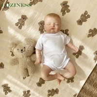 baby changing pad 100 cotton reusable baby changing mats newborn cartoon cute bear diaper mat baby waterproof mattress cloth