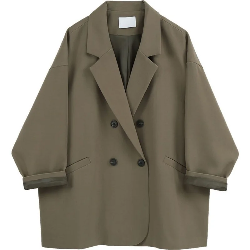 

2022 Casual Blazer Suit Women's Clothing Oversize Loose khaki Spring Autumn Blazers Coats Female Suits Jackets p139