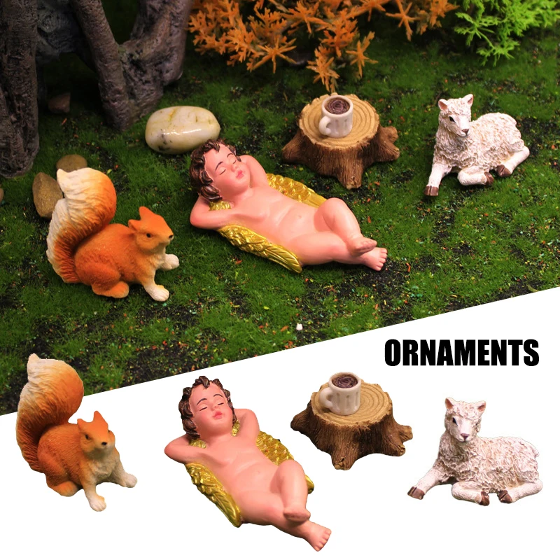 

Креативный набор украшений для сада, окрашенные полимерные поделки, наружный микро Ландшафтный декор, сад, аксессуары для лужайки и сада