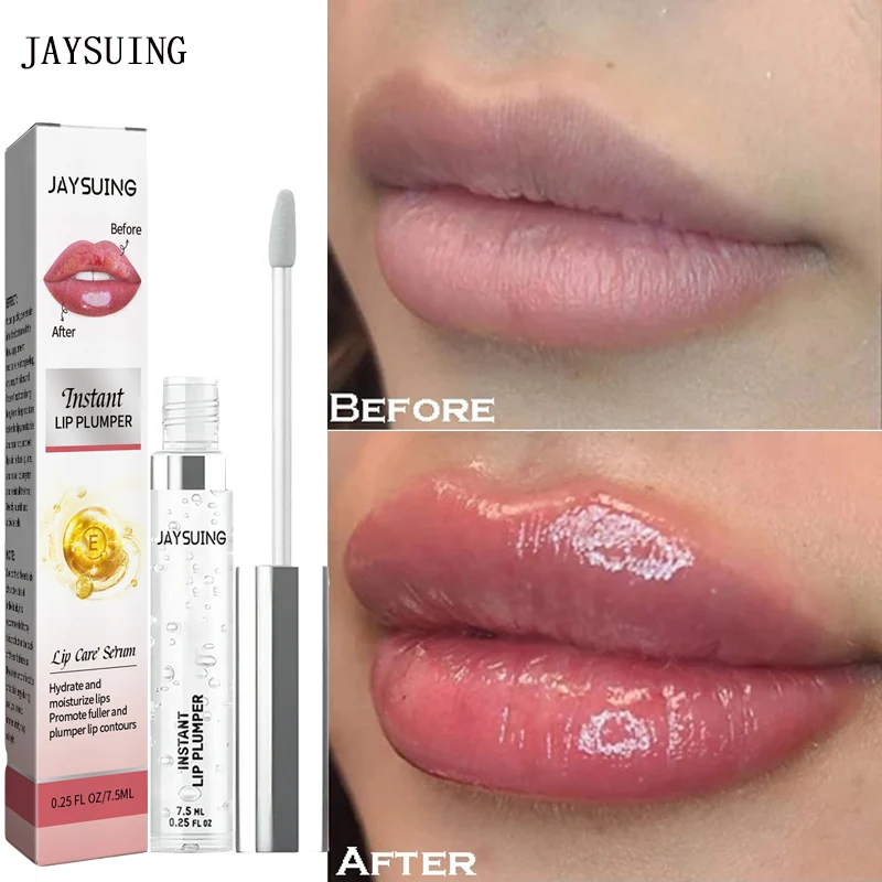Instant Volumising Lip Plumper Serum Collagen Lips Plumping Gloss Oil Reduce Fine Lines Long Lasting Moisturizing Sexy Lip Care