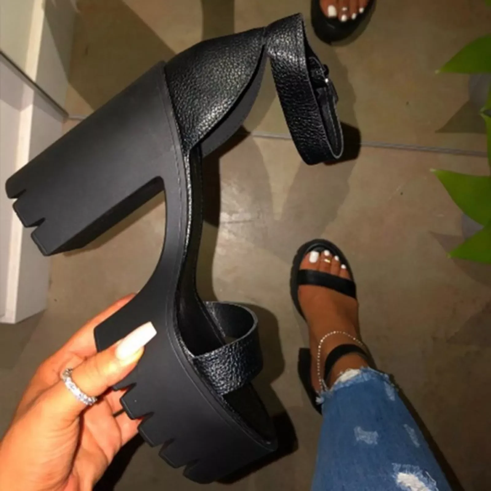 

NEW 2023 Sandals Women's Breathable Outdoor Chunky Shoes Fashion Leisure Heels Women's high heels Sandals for Women Hig