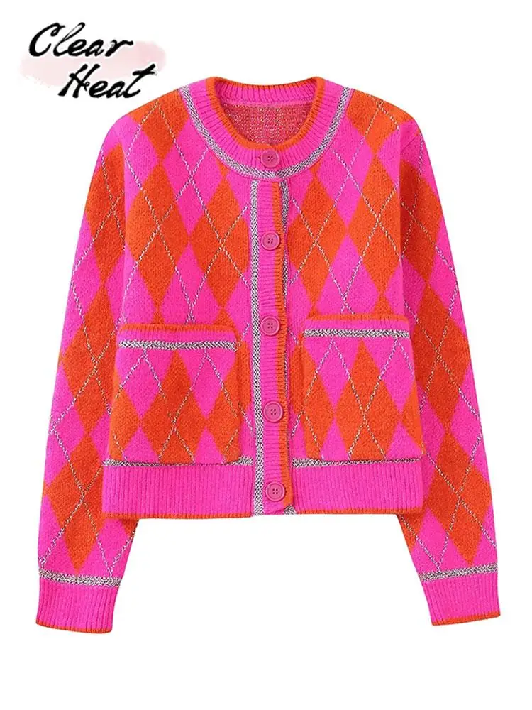 

Vintage Strip Printed Women's Cardigan sexy v Neck Sleeveless Short Lady's Coat 2023 New Fashion Female Holiday Outwear
