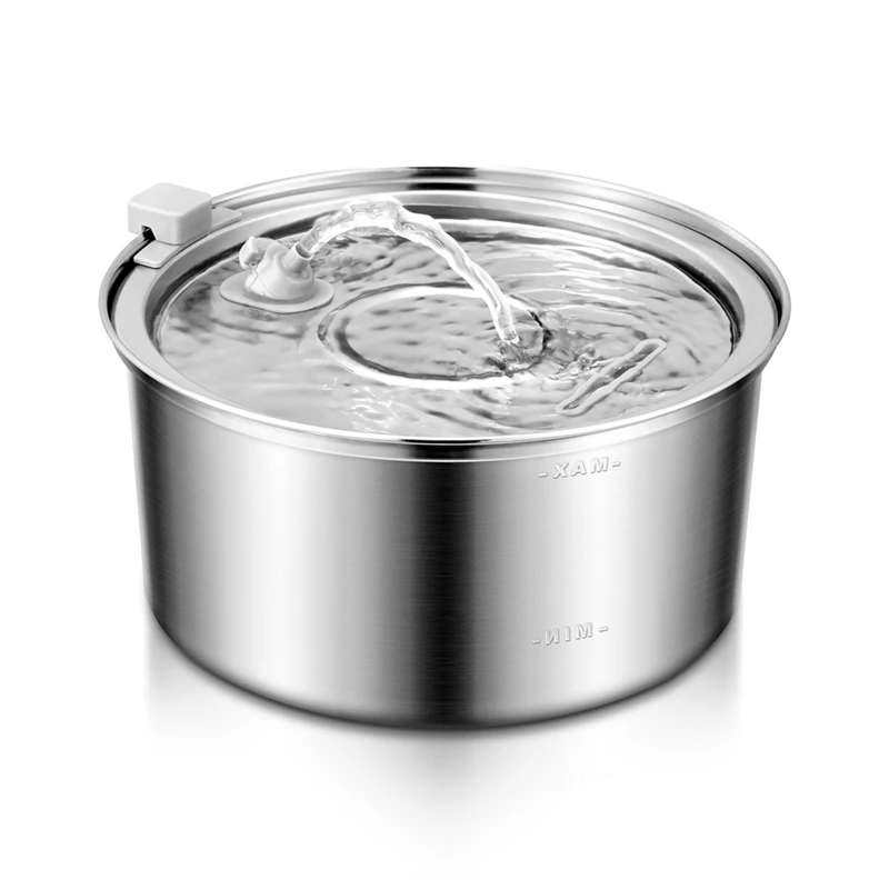 

Cats Water Fountain Stainless Steel 108Oz/3.2L Automatic Pet Water Fountain Smart Mute Dog Water Dispenser US Plug