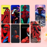 popular marvel spider man for lg k92 k22 k71 k61 k51s k41s k50s q60 v60 v50s v50 v40 v30 g8 x g8s thinq transparent phone case