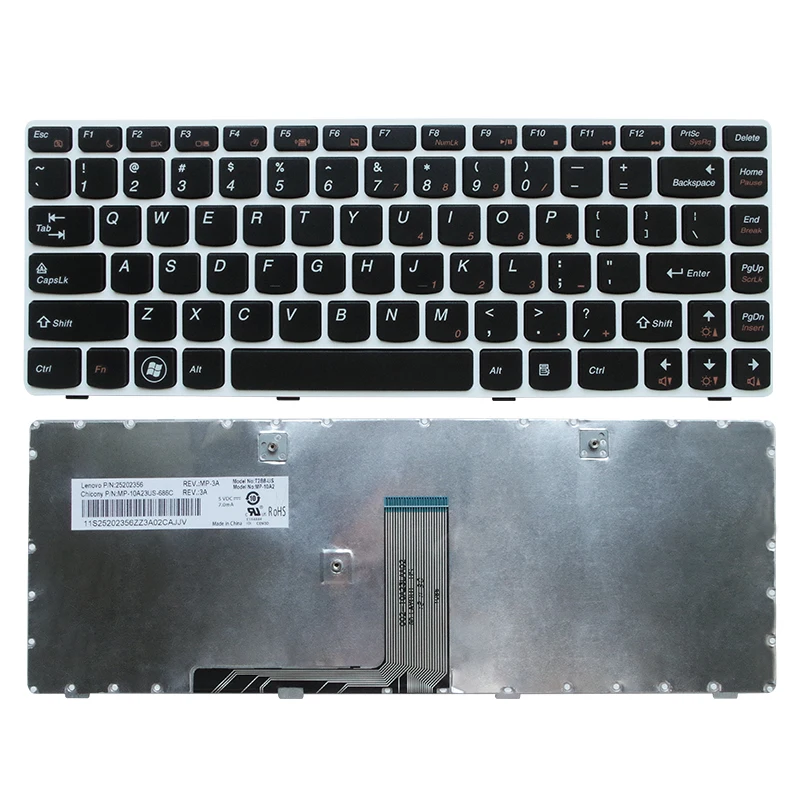 

New US Keyboard For LENOVO G480 G480A G485 G485A Z380 Z480 Z485 G490AT G490 B480 B485 G410 G405 Laptop