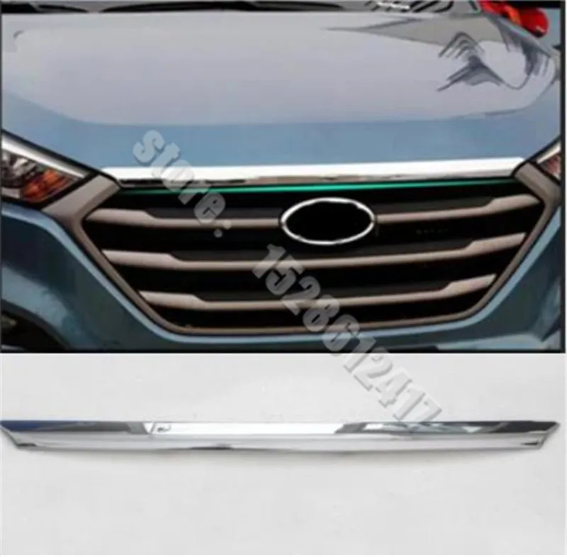 

FOR HYUNDAI TUCSON TL 2015 2016 2017 2018 CHROME FRONT HOOD BONNET GRILL LIP MOLDING COVER TRIM GRILLE BAR GARNISH MESH STYLING