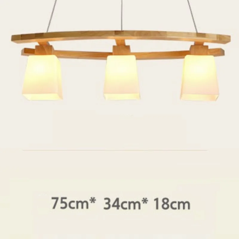 

LED pendant lamp Creative Simplicity Nordic Wood Bar Bedside bedroom parlour Kitchen Remote Control Adjustable Hanging Light