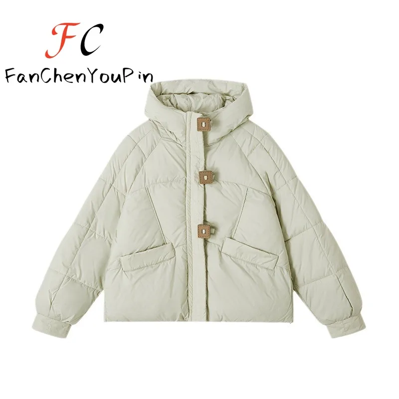 Пальто женское с длинным рукавом Повседневная теплая куртка капюшоном винтажная