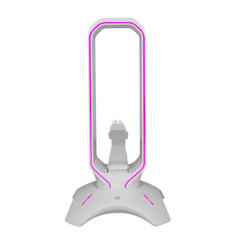 

RGB Headphones Stand Over-Ear Headset Holder Desktop Display Shelf With 2 USB Ports Gaming PC Accessories Desk