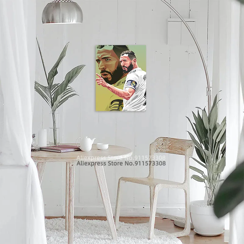 Спортивная иллюстрация Karim Benzema плакат художественная живопись холст печать