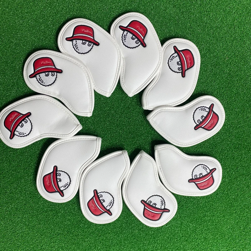 

Golf Club Head Covers PU Leather Golf Iron Cover Set Outdoor Sport Golf Accessoires10 Pcs/Set