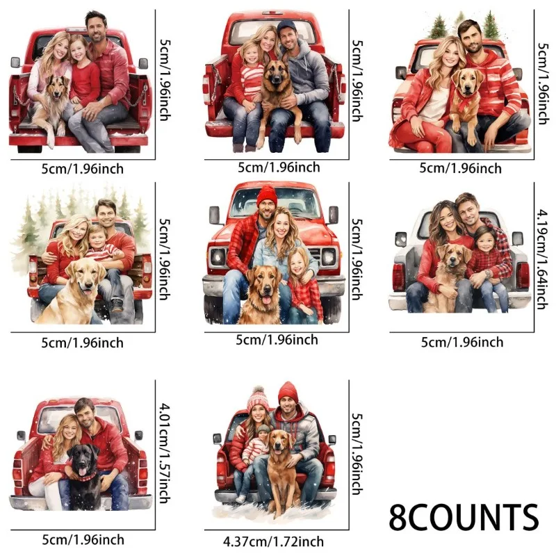 8 шт. водонепроницаемые наклейки на рождественскую елку