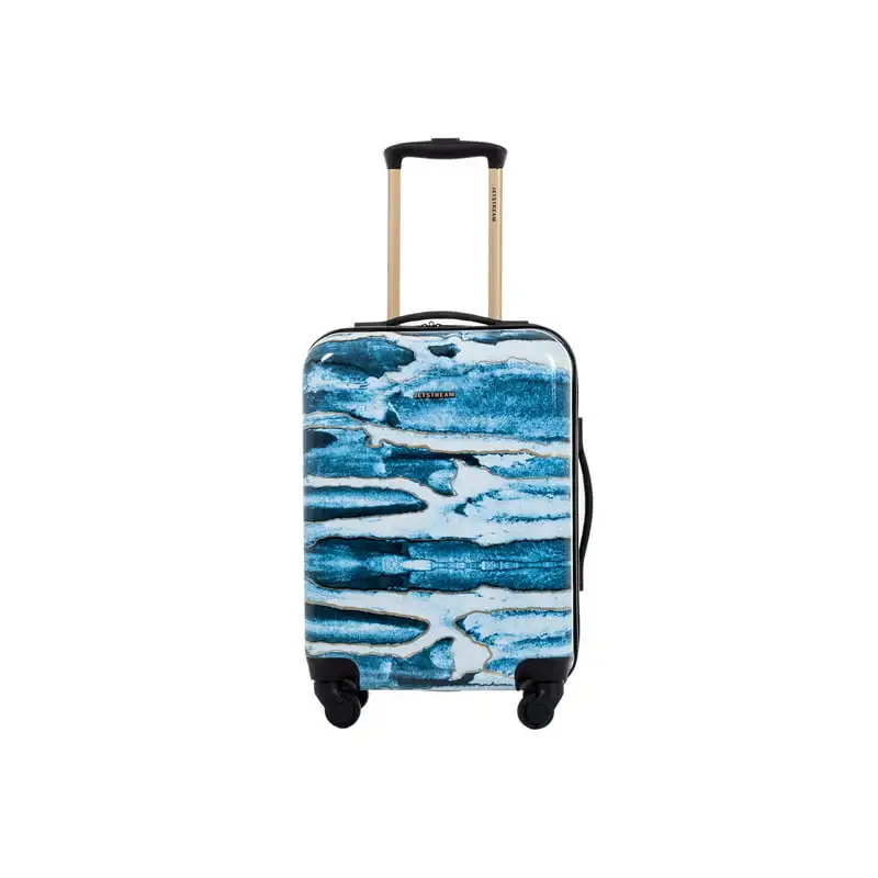 

Hardside Spinner Rolling Carry-on Luggage, Blue Marble Print