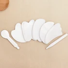 Скребок гуаша из натурального белого нефрита, традиционный Камень Для Массажа Гуаша, плеч, шеи, спины, забота о здоровье