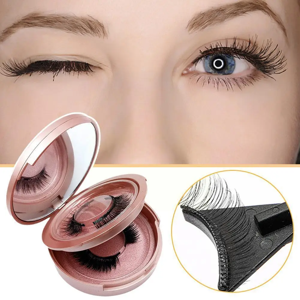 

Magnetic EyeLashes Kit With Applicator 3D Natural Look Lashes Easy No Glue Magnetic Need Reusable Eyelash Lashes Eye Wear F A9Y4