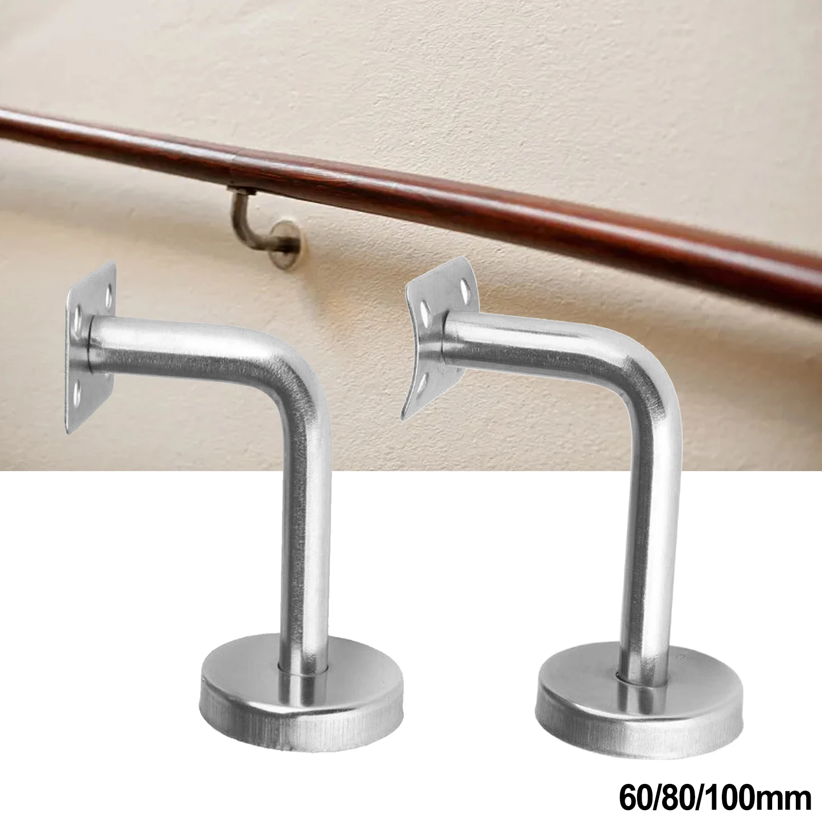 

2pcs Stair Handrail Brackets Stainless Steel Wall Mount Support Ladder Wall Handrail Brackets For Stairs Railing Stairway Access