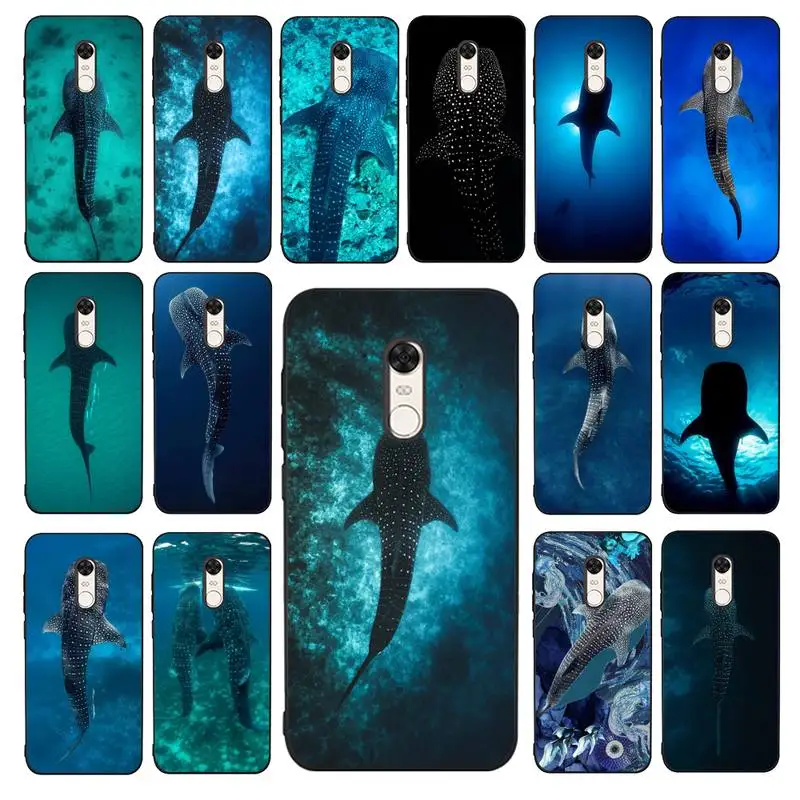 

MaiYaCa Ocean Whale Shark Swimming Phone Case for Redmi 5 6 7 8 9 A 5plus K20 4X 6 cover