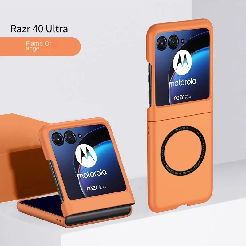 Luxury For Magsafe Wireless Charging For Motorola Razr 40 Ultra Moto Razr 40Ultra 2023 Case Luxury Feeling Shockproof Hard Cover