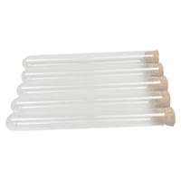 50pcs 20x150mm 30ml plastic test tube with cork clear wedding favor gift tube package tube