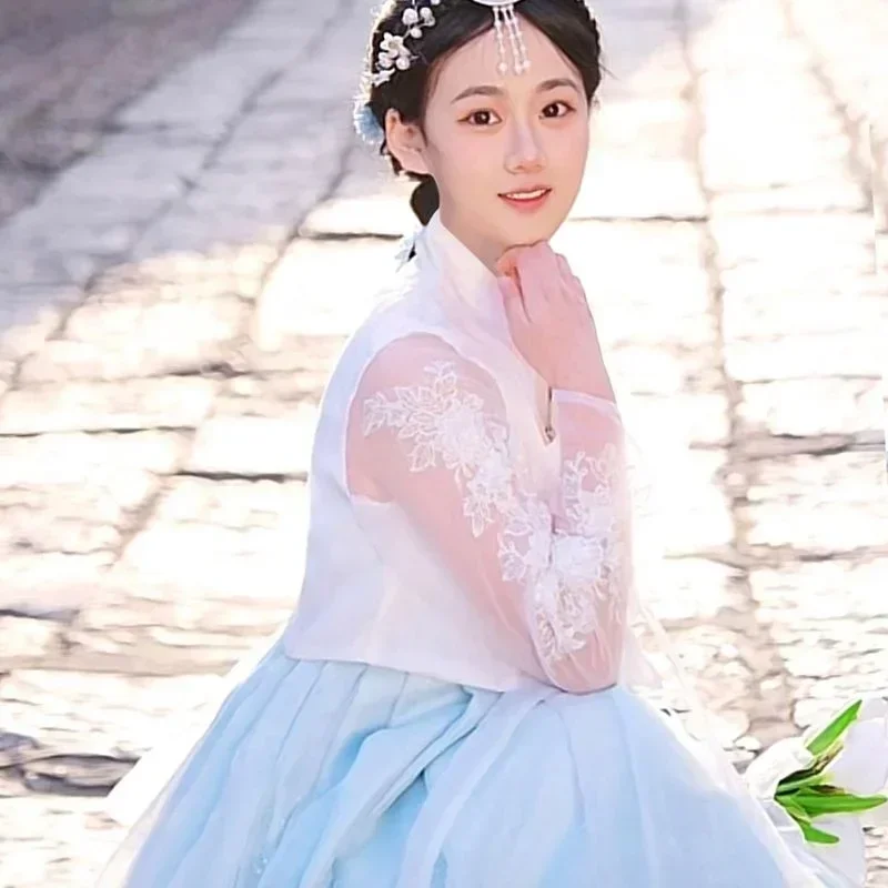 2025Одежда ханбок женский традиционный костюм корейское платье модернизированное