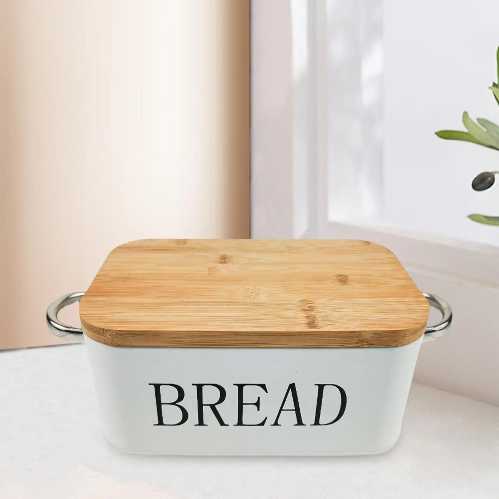 

Metal Bread Box Bin Multi Purpose Bread Storage Container for Coffee Shop Kitchen Counter