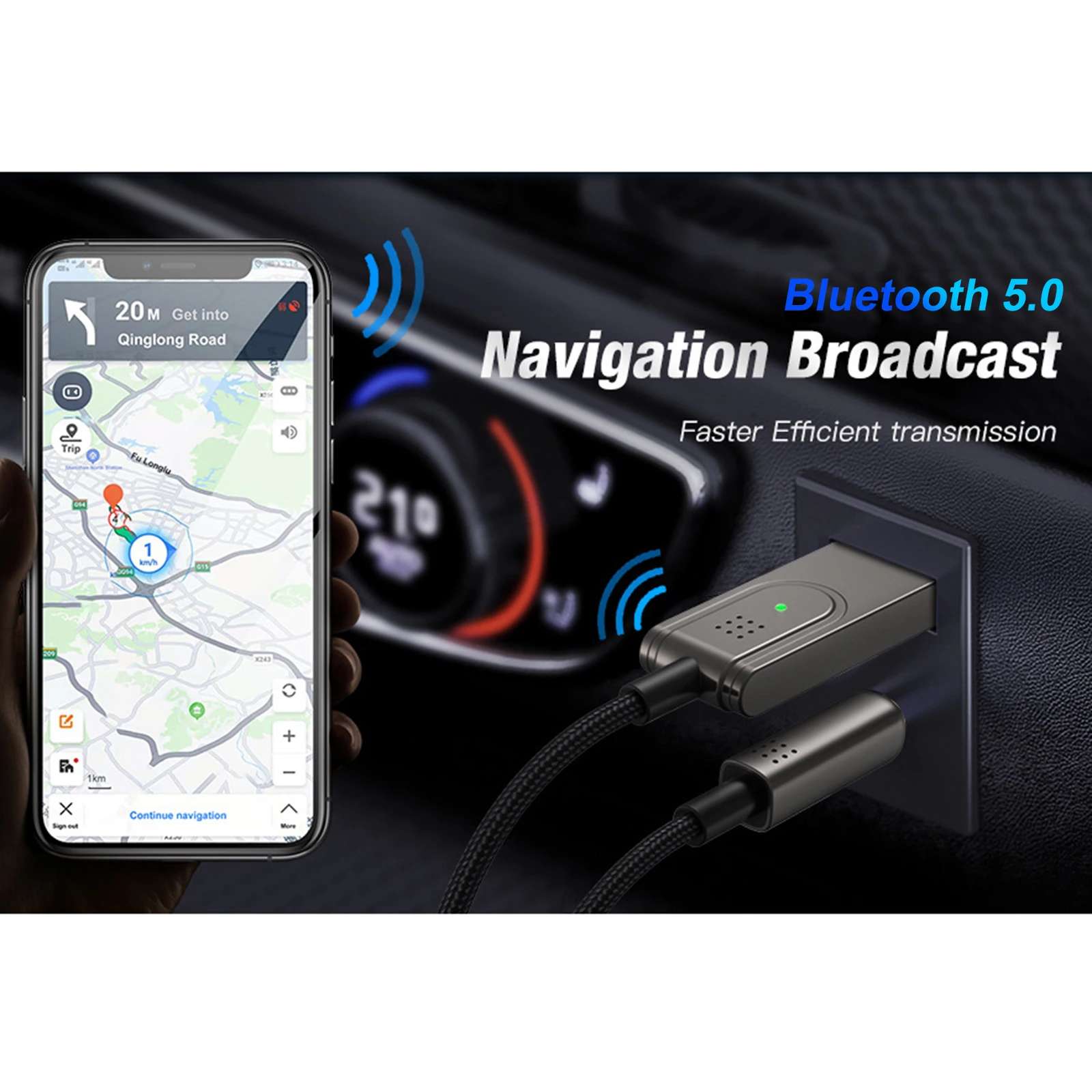 

Car Bluetooth Aux Adapter 5.0 Car AUX 3.5mm Bluetooth Adapter Audio Cable For Speaker Headphones USB Car Bluetooth Transmitter